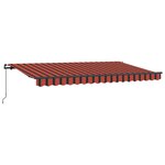 vidaXL Auvent Rétractable Jaune et orange et blanc 3.5 x 2 m