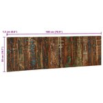 vidaXL Tête de lit multicolore 180 cm bois massif récupération