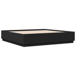 vidaXL Cadre de lit avec LED sans matelas noir 180x200 cm