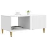 vidaXL Table basse Blanc 90 x 50 x 40 cm Bois d'ingénierie