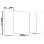 vidaXL Coussin de tête de lit marron foncé 100 cm tissu