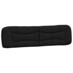 vidaXL Lit avec matelas noir 200x200 cm tissu