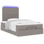 VidaXL Cadre de lit ottoman avec matelas taupe 120x190 cm tissu