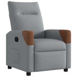 vidaXL Fauteuil inclinable Gris clair Tissu