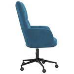 vidaXL Chaise de relaxation Bleu Velours