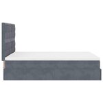 vidaXL Cadre de lit ottoman avec matelas gris foncé 140x200 cm velours