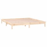 vidaXL Cadre de lit à LED sans matelas 150x200 cm bois massif