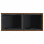 vidaXL Jardinière avec 2 pots marron 72x30x32 cm résine tressée