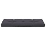 vidaXL Coussin de palette anthracite 120x40x12 cm tissu