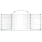 vidaXL Paniers à gabions arqués 7 Pièces 200x50x80/100 cm Fer galvanisé