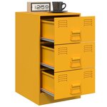 vidaXL Tables de chevet 2 Pièces jaune moutarde 34 5x39x62 cm acier