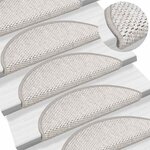 vidaXL Tapis d'escalier autocollants 30 Pièces 56x17x3 cm platine
