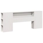 vidaXL Cadre de lit sans matelas blanc 200x200 cm bois massif de pin