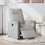 vidaXL Fauteuil inclinable électrique gris nuage tissu