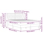 vidaXL Cadre de lit avec matelas Vert foncé 160 x 200 cm Velours