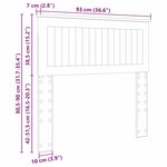 vidaXL Tête de lit avec tête de lit Chêne noir 90 cm Bois d'ingénierie