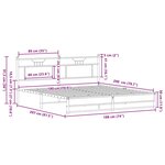 vidaXL Cadre de lit en métal sans matelas chêne sonoma 180x200 cm