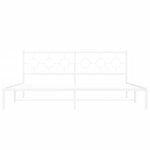 vidaXL Cadre de lit métal sans matelas et tête de lit blanc 193x203 cm
