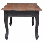 vidaXL Table basse Noir 120x60x45 cm Bois d'acajou massif