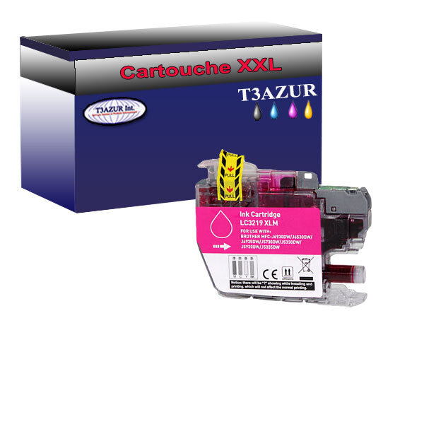 Cartouche compatible Brother MFCJ5330DW, MFCJ5335DW, MFCJ5730DW, LC-3219XL - Magenta – T3AZUR