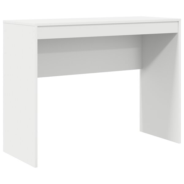 vidaXL Bureau d'écriture Blanc Panneau de particules Moyen Simple