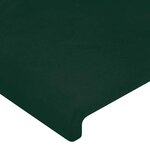 vidaXL Tête de lit à LED Vert foncé 80x5x118/128 cm Velours