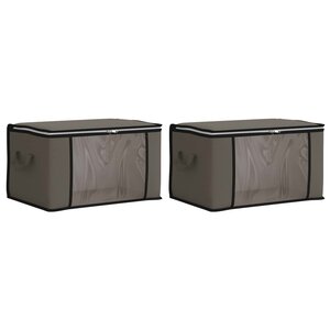vidaXL Boîte de rangement avec fenêtre latérale transparente 2 Pièces