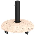 vidaXL Base de Parasol sur Roues pour poteaux de 37/42/52/58mm en Béton Jaune
