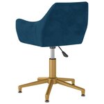 Vidaxl chaises pivotantes de salle à manger 2 pièces bleu velours