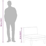 vidaXL Canapé central sectionnel et coussins gris foncé Bois d'acacia