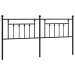 vidaXL Tête de lit métal noir 200 cm