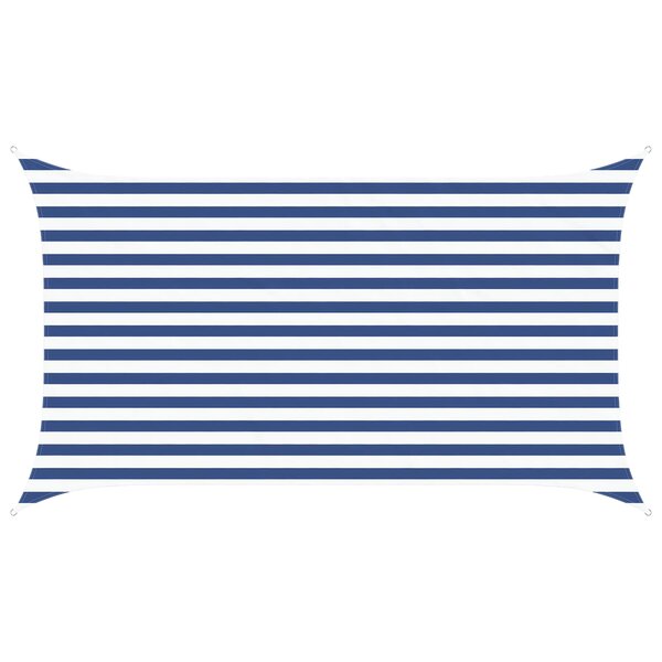 vidaXL Voile d'ombre Bleu et Blanc 2 x 3 5 m 100   polyester Oxford