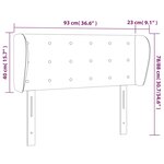 vidaXL Tête de lit avec oreilles Vert foncé 93x23x78/88 cm Velours