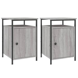 vidaXL Tables de chevet 2 Pièces sonoma gris 40x42x60cm bois d'ingénierie