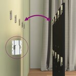 vidaXL Tête de lit Noir 120x1 5x80 cm Bois d'ingénierie