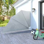 vidaXL Auvent latéral pliable de balcon Gris 160 x 240 cm