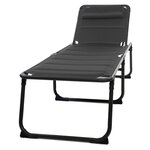 Travellife Chaise longue de camping pliable Barletta Relax Gris