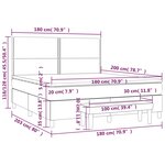 vidaXL Sommier à lattes de lit avec matelas Marron foncé 180x200 cm