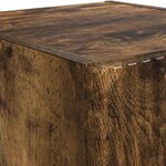 vidaXL Meuble TV mural Chêne fumé 30 x 31 x 100 cm Bois d'ingénierie