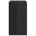 vidaXL Banc à chaussures Noir brillant 94 5x31x57 cm Aggloméré