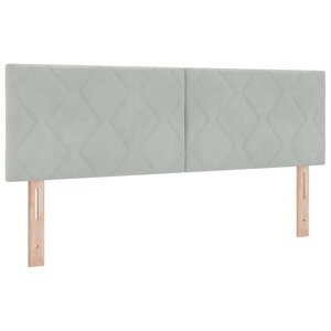 vidaXL Tête de lit Gris clair 144 cm Velours