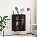 vidaXL Meuble mural Chêne noir 69 5 x 34 x 90 cm