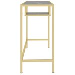 vidaXL Bureau d'ordinateur Marbre noir 100x36x74 cm Verre trempé