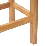 vidaXL Tabouret de bar 4 Pièces Naturel Bois de teck massif