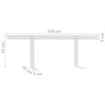 vidaXL Dossier pour canapé palette Blanc 110 cm Fer