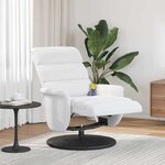 vidaXL Fauteuil de massage inclinable Blanc 71 x 98 x 106 cm Faux cuir