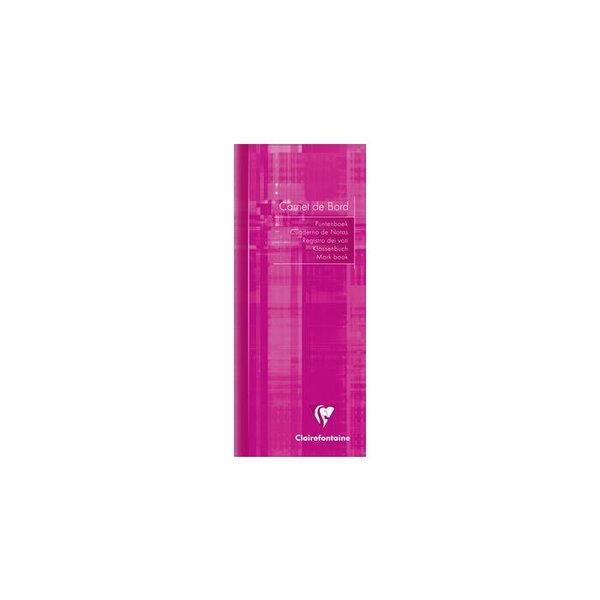 Carnet de bord piqué 8,5x20 cm 32 Pages Coloris Aléatoire CLAIREFONTAINE