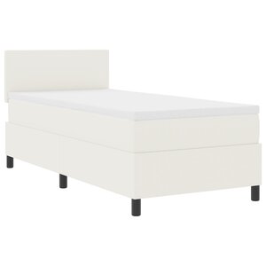 vidaXL Lit à ressorts avec matelas crème 100x200 cm en tissu velours