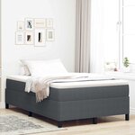 vidaXL Cadre de lit Gris foncé 120 x 190 cm Tissu en velours côtelé