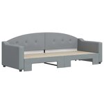 vidaXL Lit de jour avec gigogne sans matelas gris clair 80x200 cm